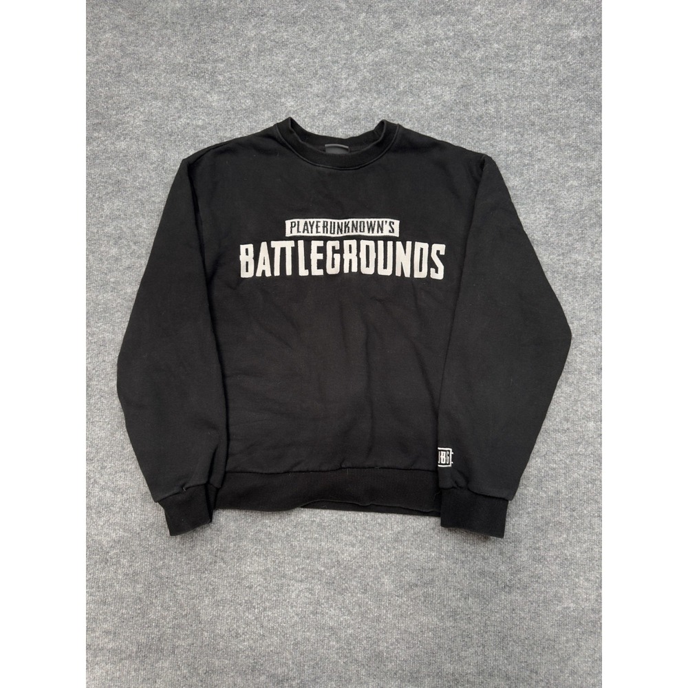 PUBG PlayerUnknown's Battlegrounds Black‎ Crewneck Sweatshirt XL MADE IN KOREA